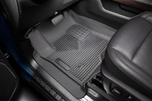 Chevrolet Silverado 1500 Floor Mats - Front & 2nd Seat - Husky Liners - WeatherBeater Series - Black - `19-`23